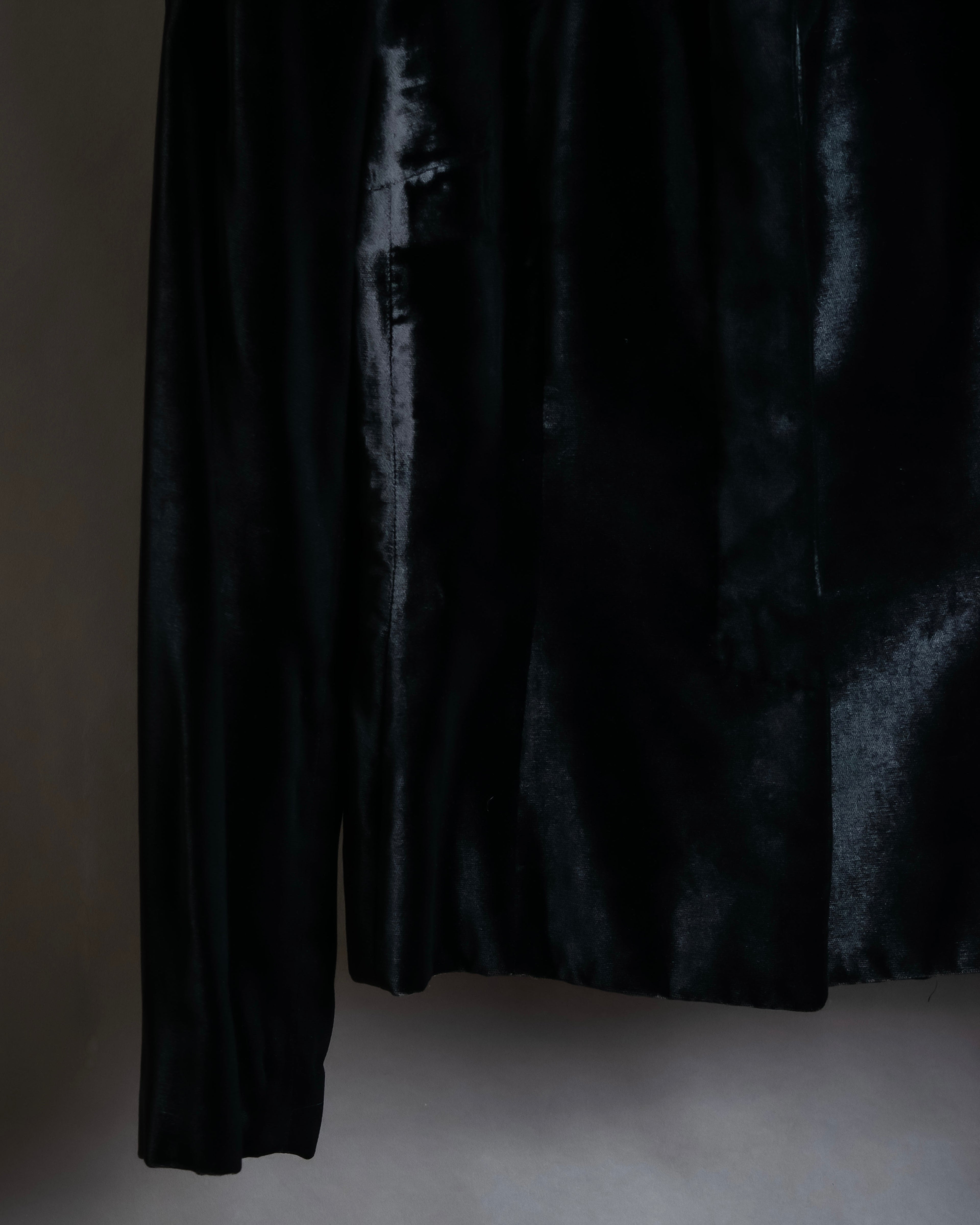 "GUCCI" Velvet shaped shawl collar tailored jacket