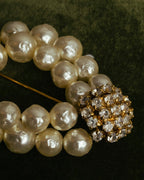 “Christian Dior” 70’s-80’s Boutique pearl rhinestone brooch