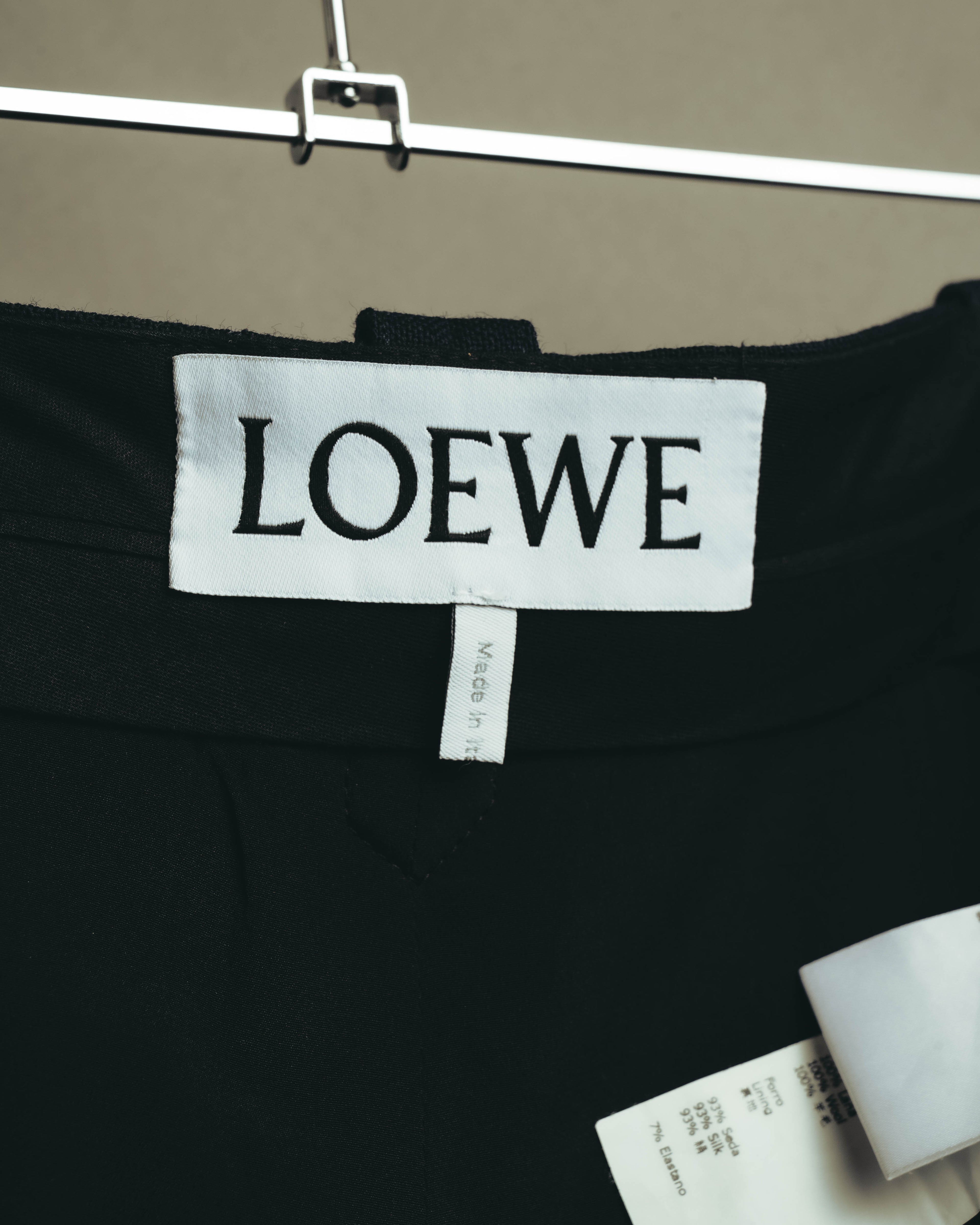 -SPECIAL- "LOEWE" 10's Pinstriped silk-lined wide trousers