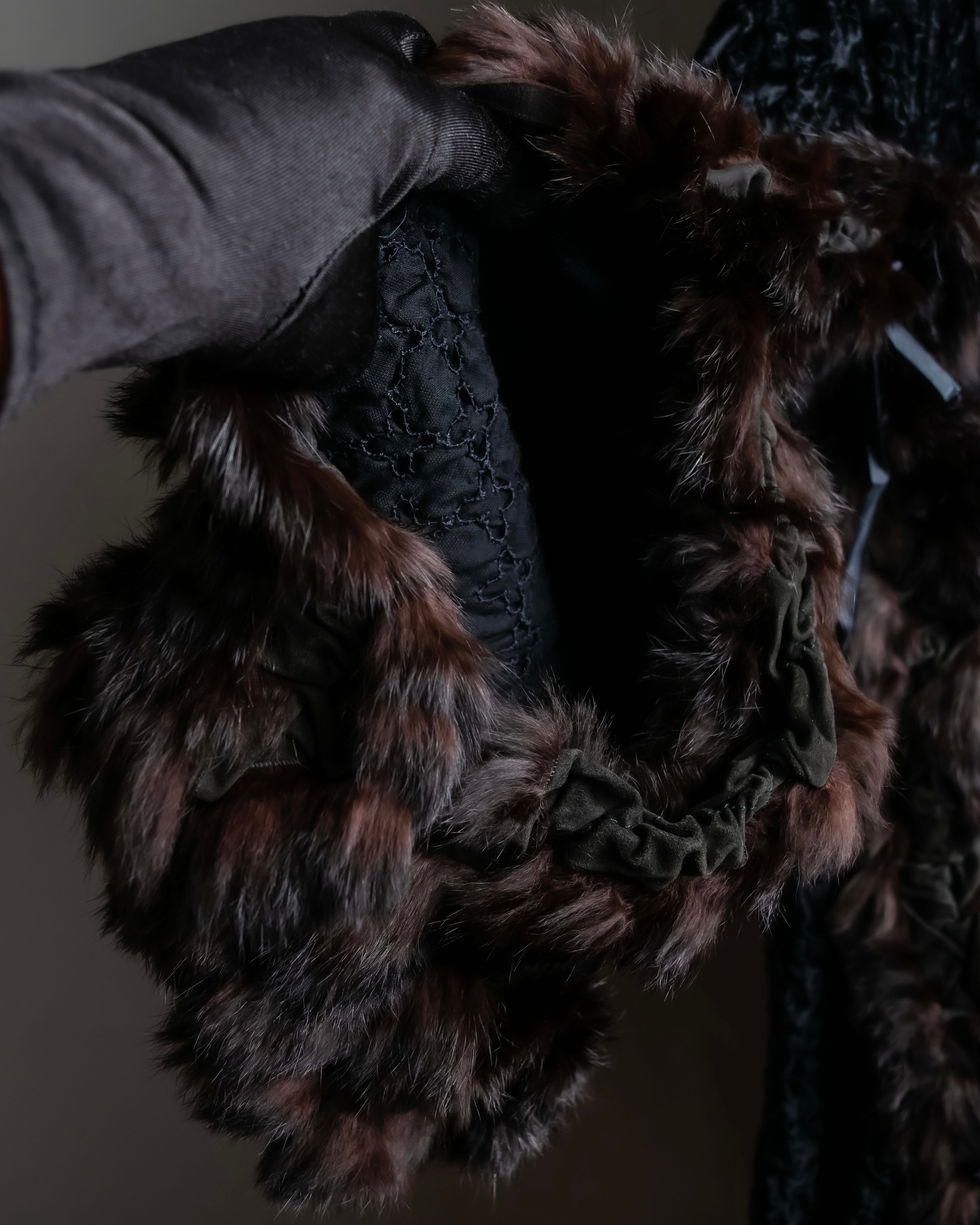 "FENDI" 1970's oversized astrakhan fur coat