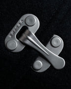 "CELINE" Hedi Slimane period metal buckle design long coat