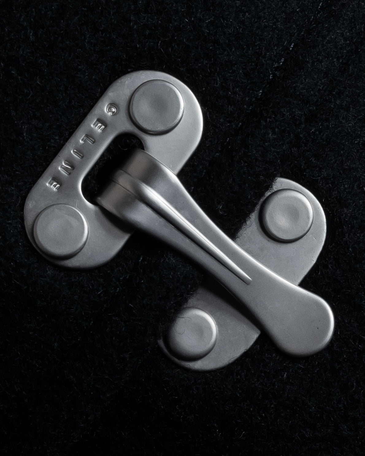 "CELINE" Hedi Slimane period metal buckle design long coat