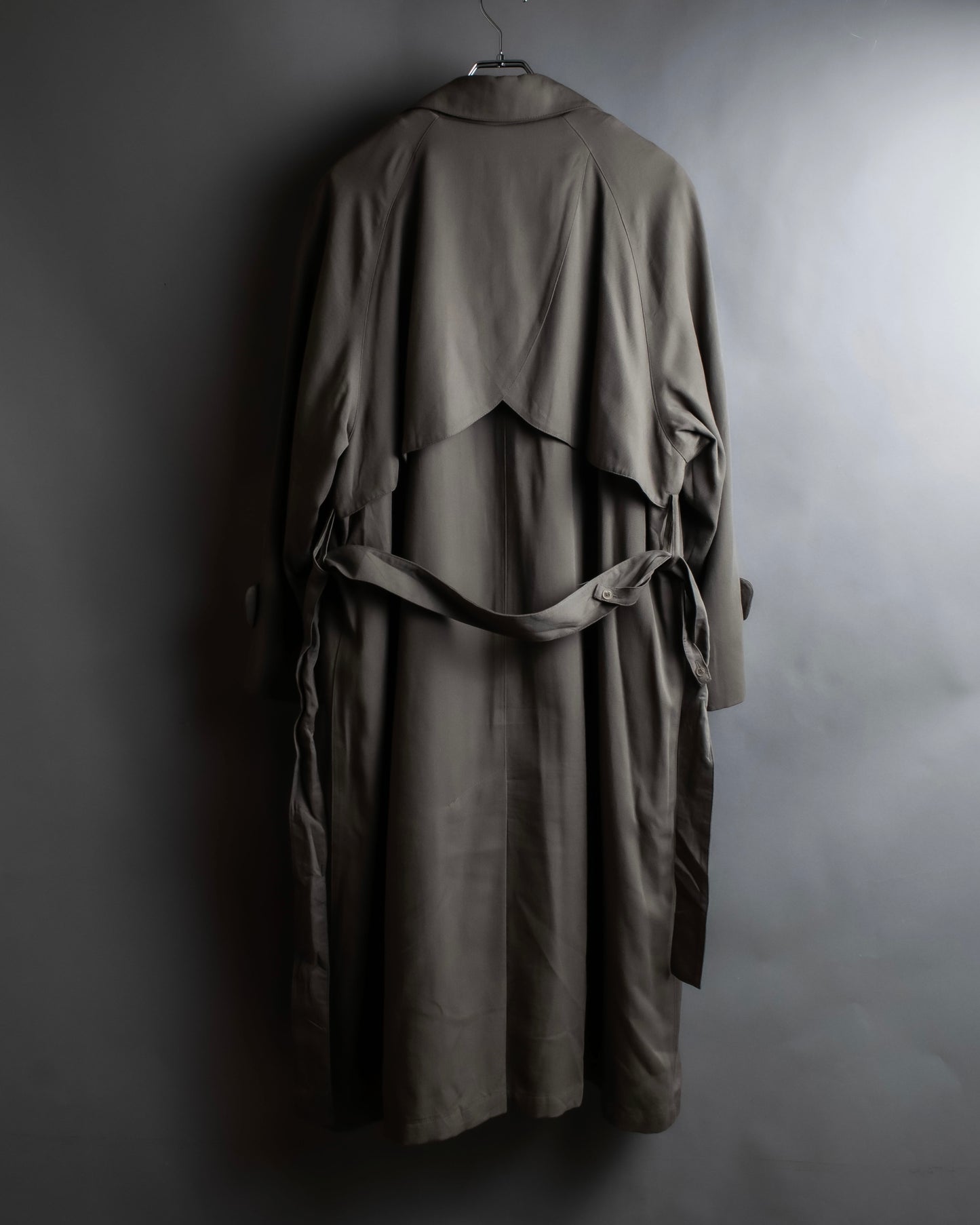 "Vintage matte texture long trench coat"