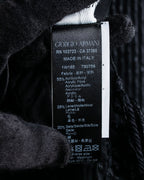 "GIORGIO ARMANI" Waffle low gauge knit fringe design stole