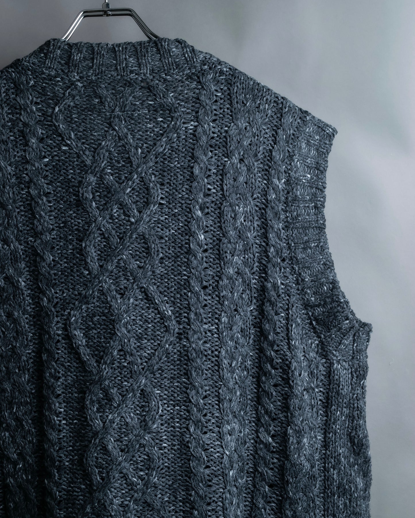 "MM6 MAISON MARGIELA" Cabled melange sleeveless knit