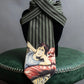 "JEAN PAUL GAULTIER" Stripe & watercolor women pattern neck tie