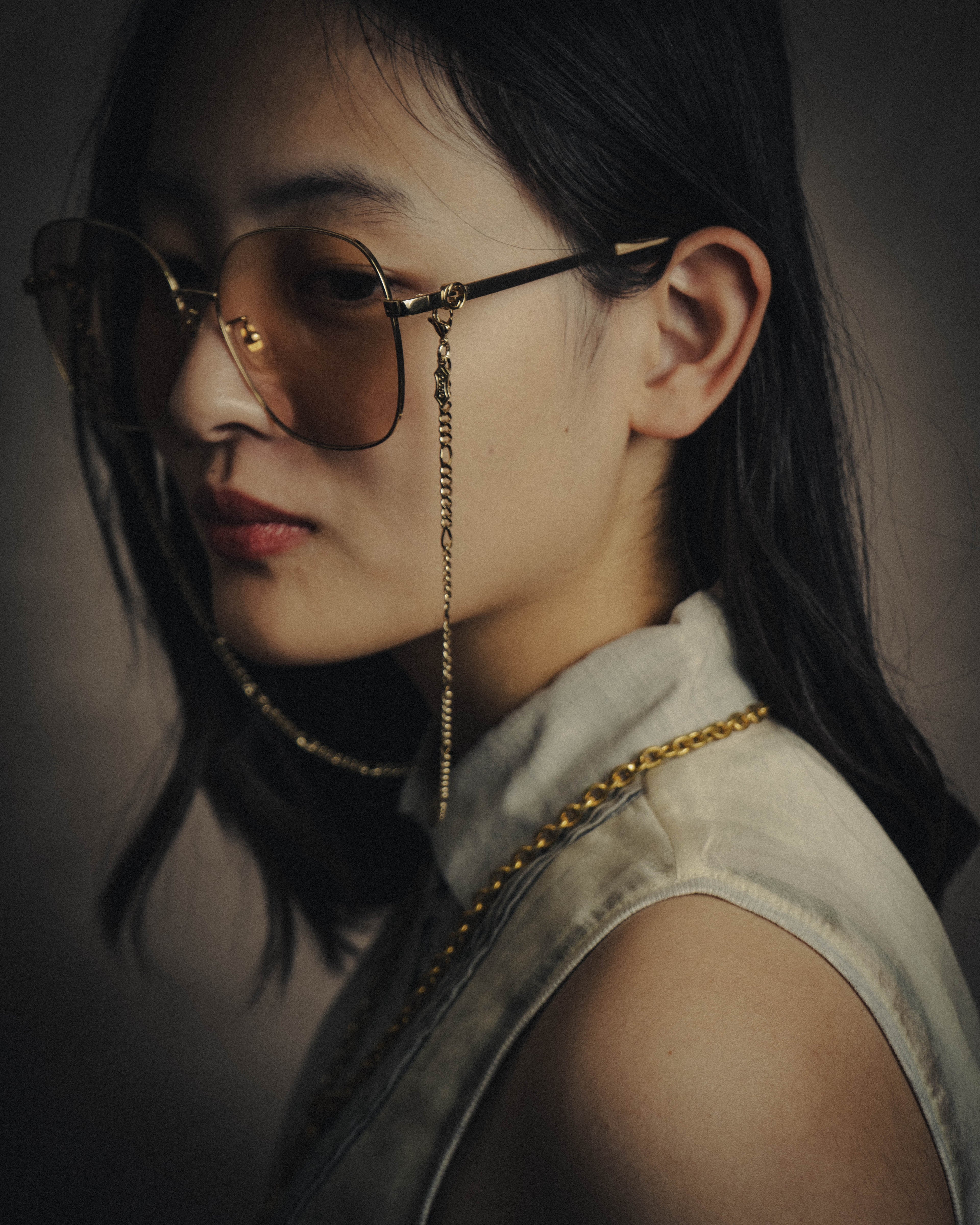 -SPECIAL- “GUCCI” 2016-2022 chain detailed oversized sunglasses