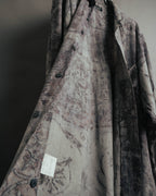 "Christian Dior" 80's-90's Draped rayon patterned shirt