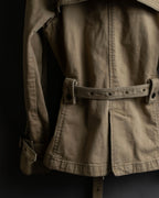 "BURBERRY" Selvedge denim trench detail jacket