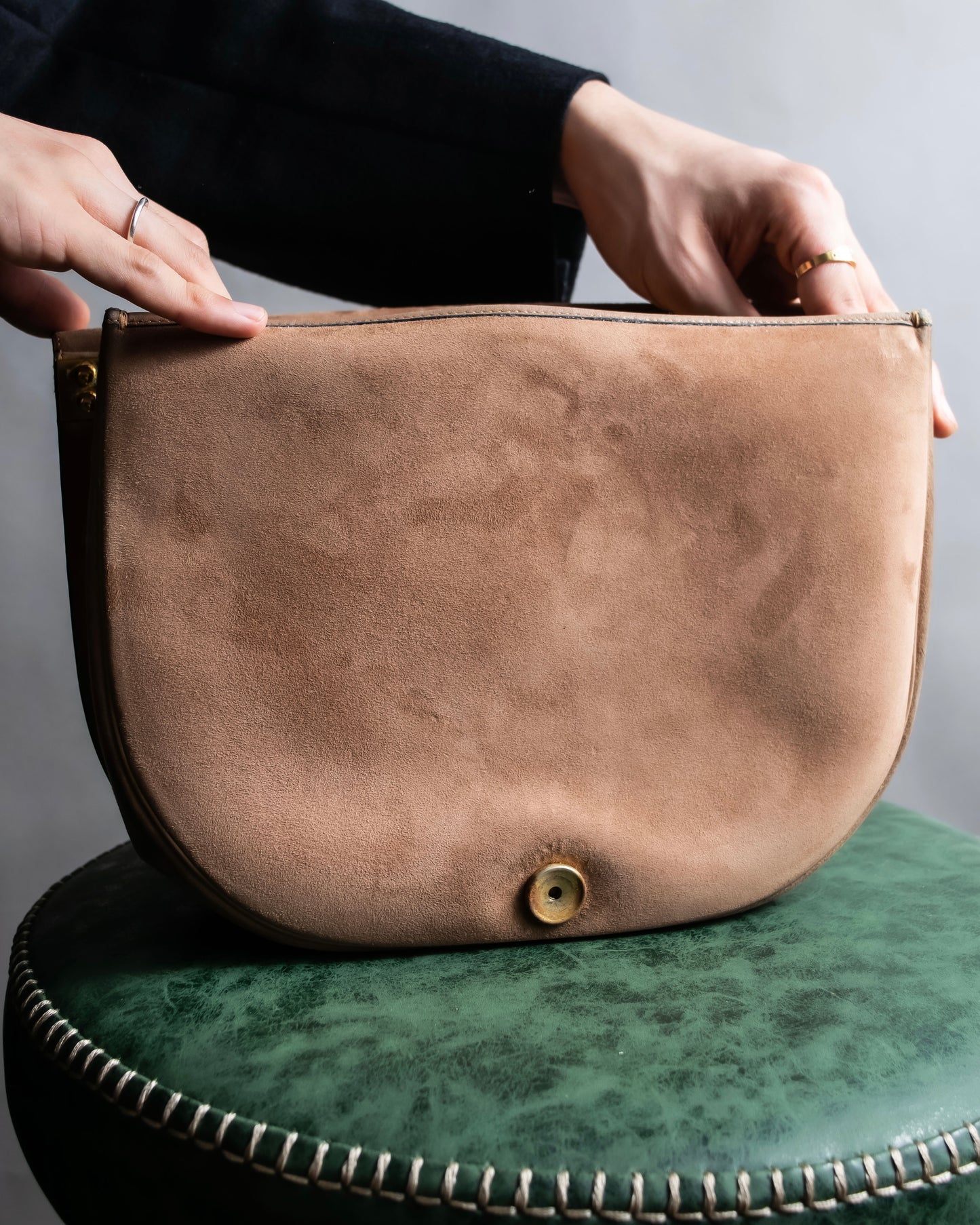 "Christian Dior" Suede material one handle shoulder bag