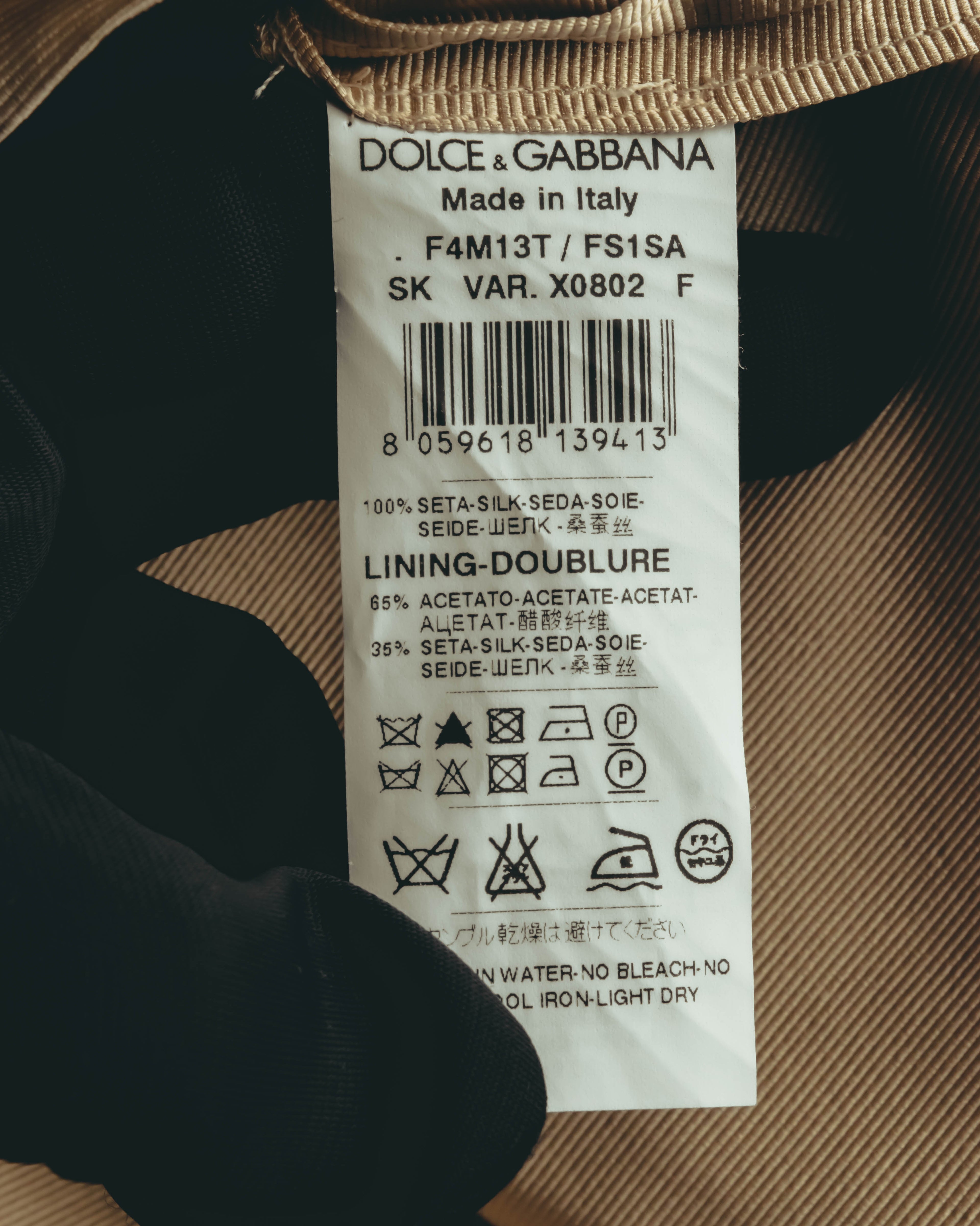 "DOLCE & GABBANA" 10's Lustrous pleated silk skirt