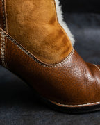 "MIU MIU" Armando toe inner fur design long boots