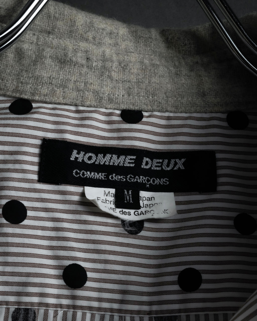 “COMME des GARÇONS HOMME DEUX” 17AW Polka dot stripe shirt