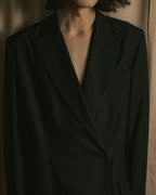 “Christian Dior” 90’s sculpted herringbone chester coat