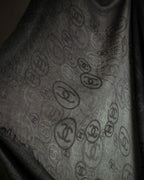"CHANEL" Logo engraved design cashmere super large stole