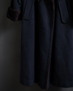 "Junko Yamamoto" Fur-trimmed design long cashmere blend coat