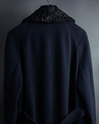 -SPECIAL- "CARUSO"
 Fur collar design belted melton coat