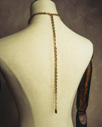 -SPECIAL- "Yves Saint Laurent" 90's-00's Sculptural coral motif crystal pendant necklace