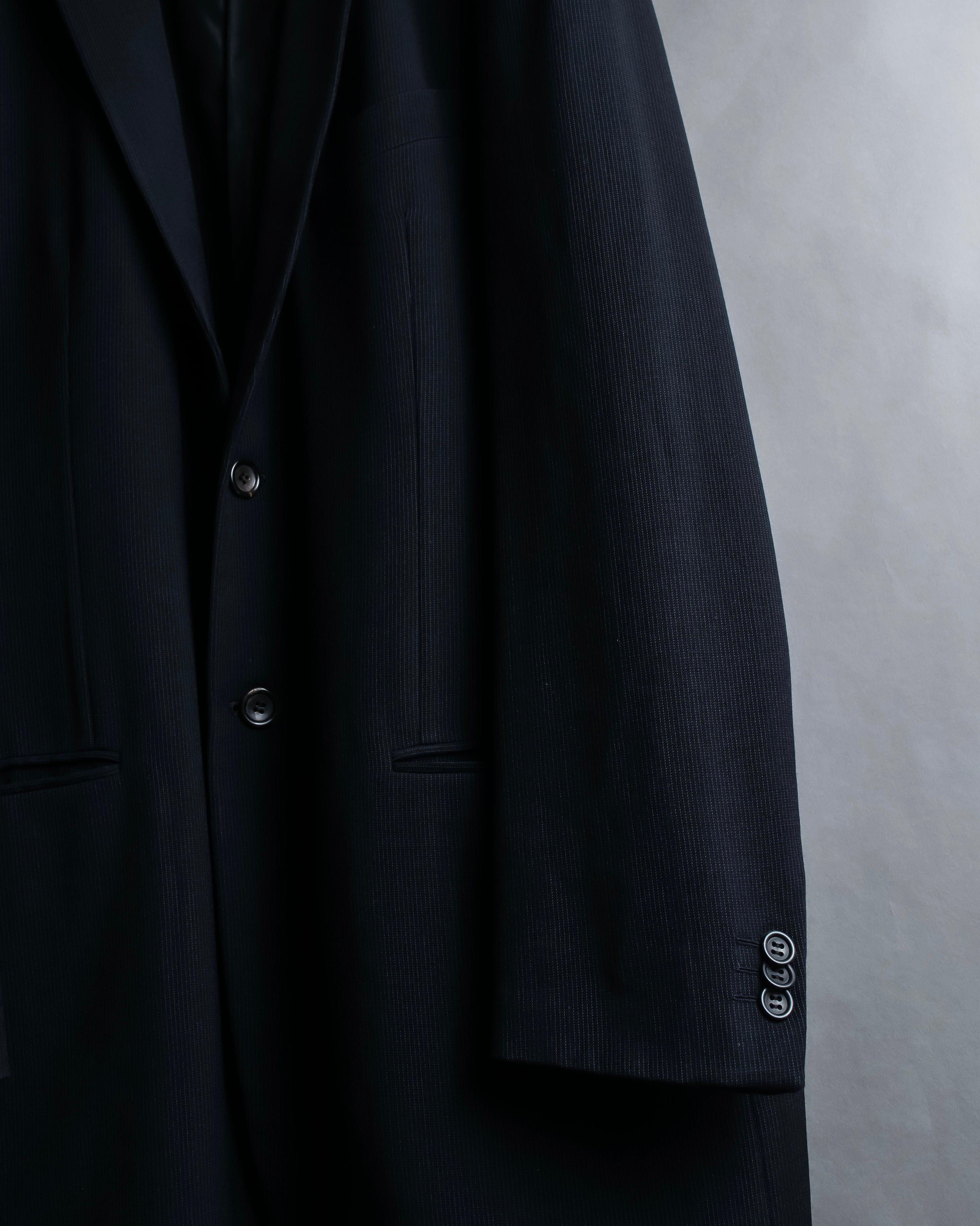 "GIORGIO ARMANI" Beautiful drape navy wool set up