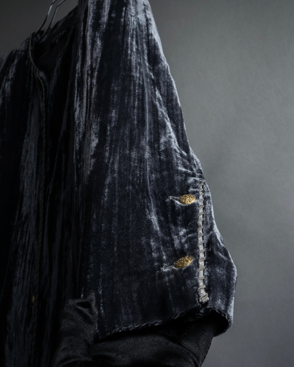 -SPECIAL- "CHANEL" 90's-00's Crushed velvet long dress