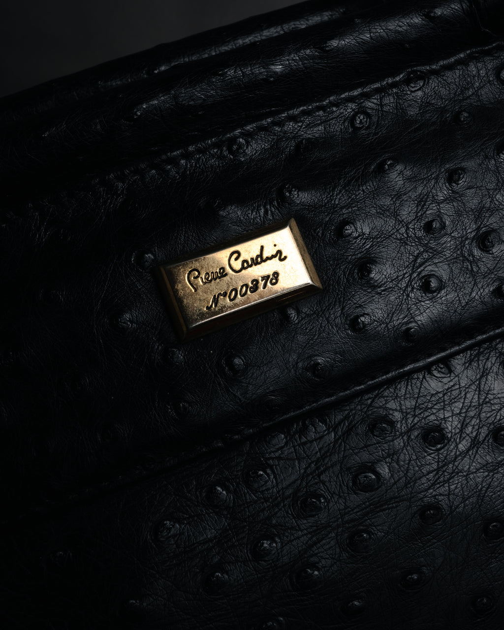 “pierre cardin” 80’s-90’s Ostrich leather structured doctor bag