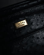 “pierre cardin” 80’s-90’s Ostrich leather structured doctor bag