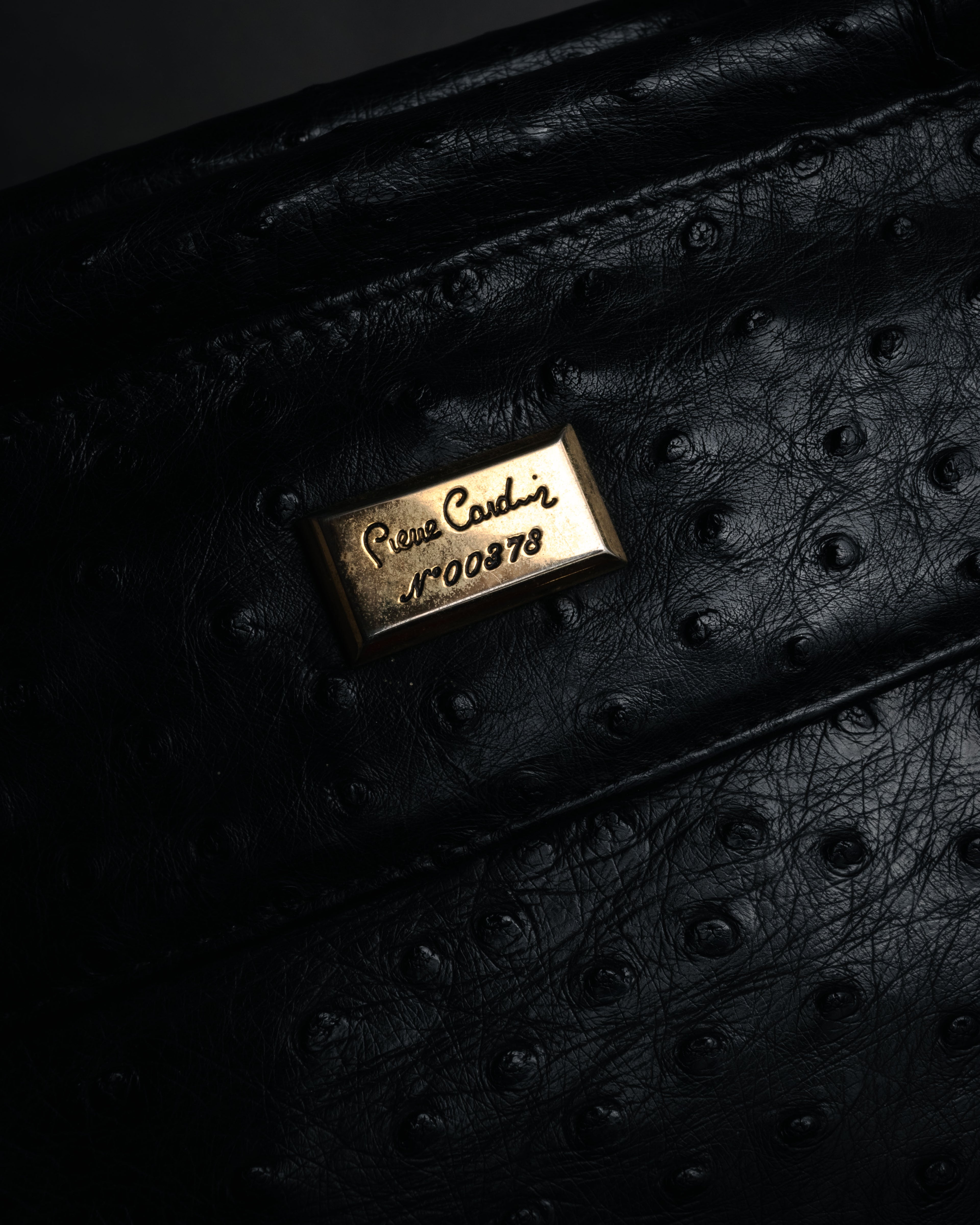 “pierre cardin” 80’s-90’s Ostrich leather structured doctor bag
