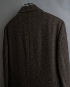 "Dolce &amp; Gabbana" Herringbone pattern slim shape chester coat