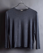 "HERMES" Margiela period Blue-grayish tone draped silk pullover
