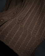 “Christian Dior SPORTS” 90’s Shawl collar cable knit cardigan