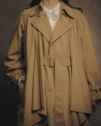-SPECIAL- “HERMÈS” 90’s-00’s Margiela era draped wool trench coat