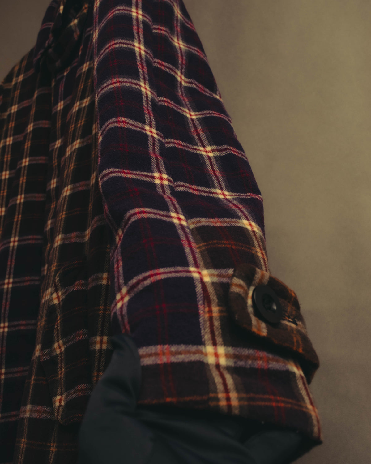 “sacai” 2010's Tartan wool cashmere padded hybrid coat