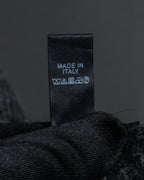 "Vivienne Westwood" Multi-layered check pattern fringe design muffler