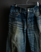 "GUCCI" Gradient fade design tapered denim