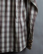 "GUCCI" Floral and checkered western shirt