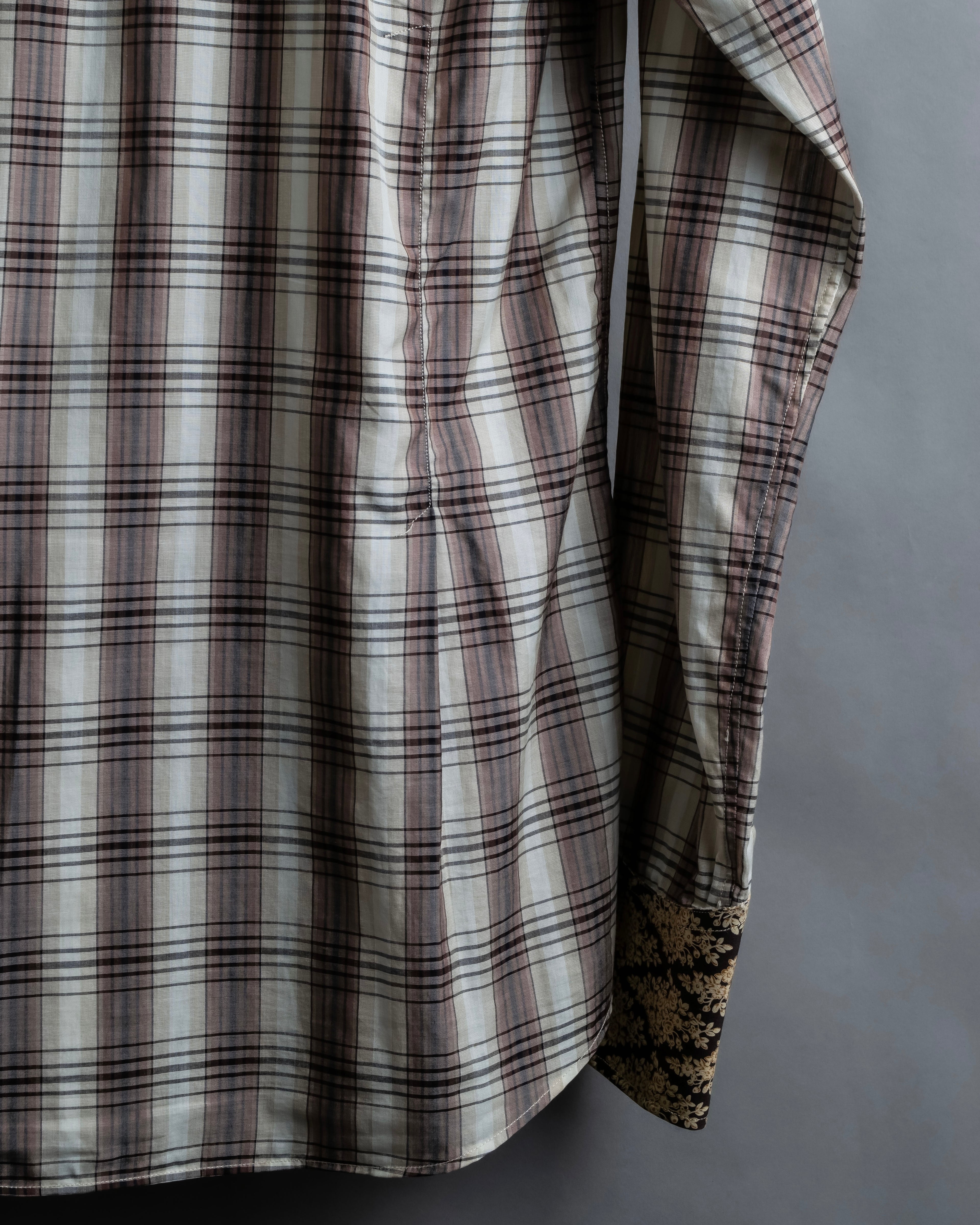 "GUCCI" Floral and checkered western shirt