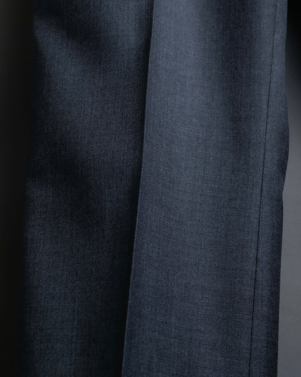 "CHANEL" 100% wool wide tapered slacks