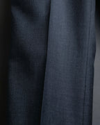 "CHANEL" 100% wool wide tapered slacks