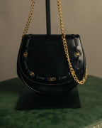 “Salvatore Ferragamo” 90’s Vara ribbon half moon chain bag