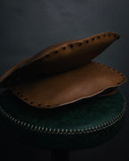 "miu miu" 90’s-00’s Studded raw edge leather hobo bag