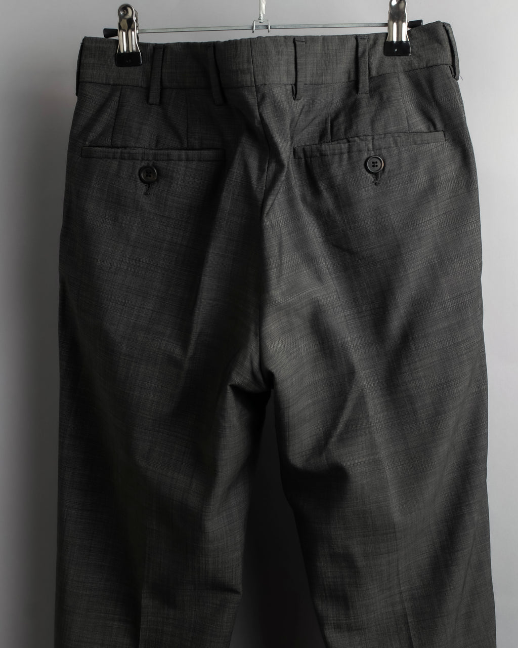 "PRADA" Sharkskin wool minimal tailoring set up