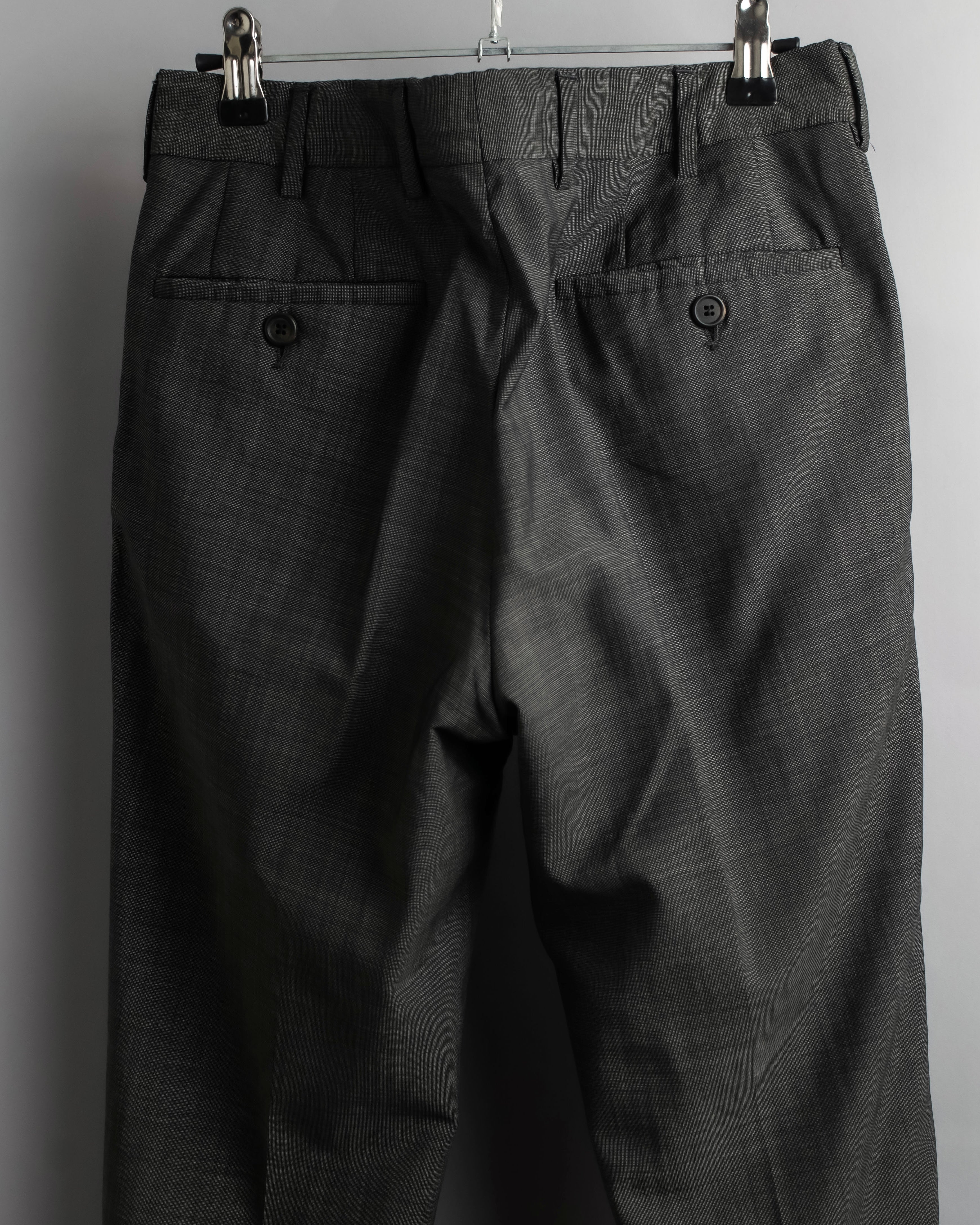 "PRADA" Sharkskin wool minimal tailoring set up