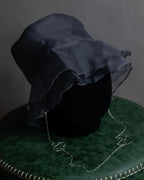 "LIMI feu " Chain docking organza bucket hat