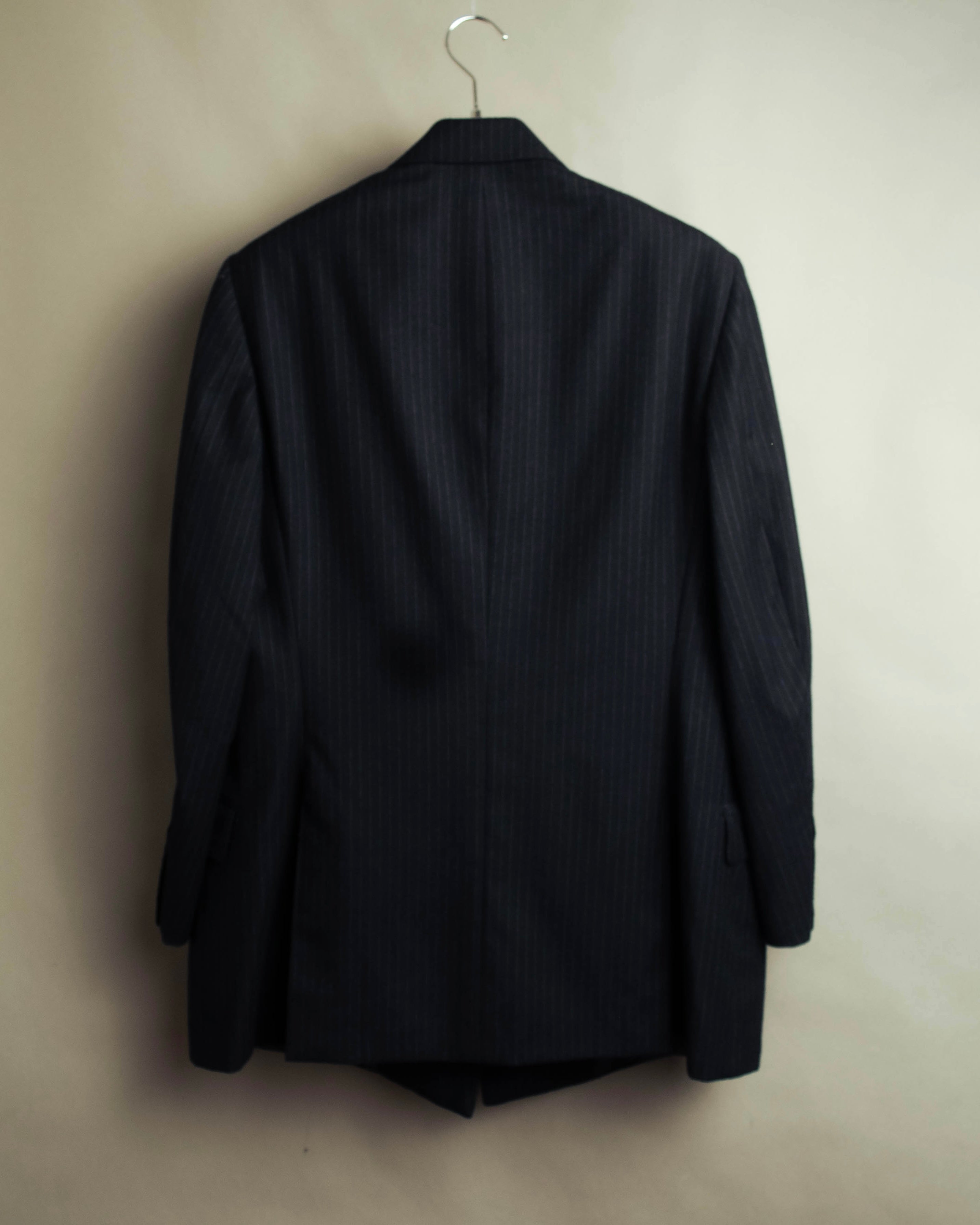 -SPECIAL- “Hermès” 80’s-90’s Super 120’s wool pinstripe double breasted setup