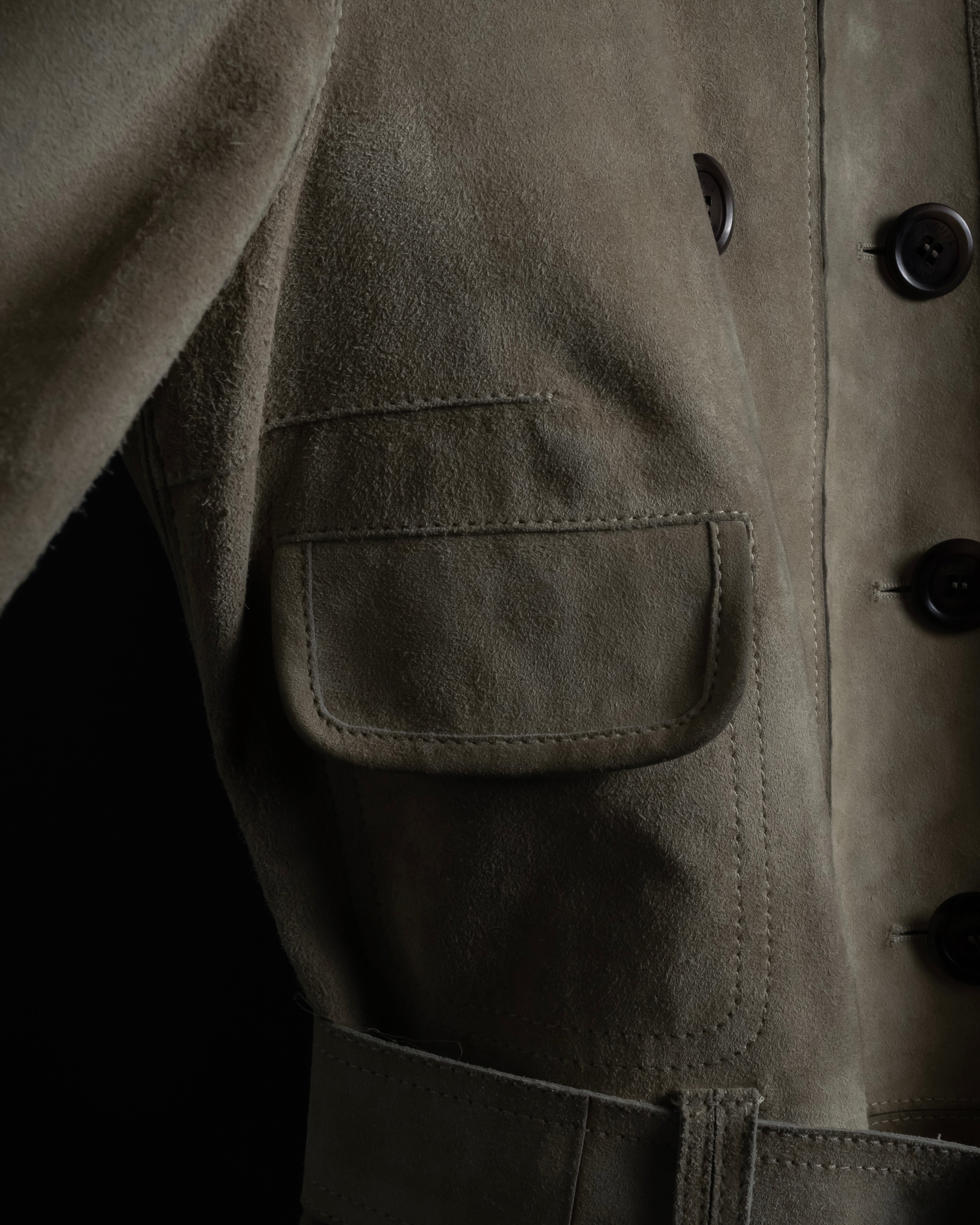 "LOUIS VUITTON" 00's Marc Jacobs period double-breasted suede coat