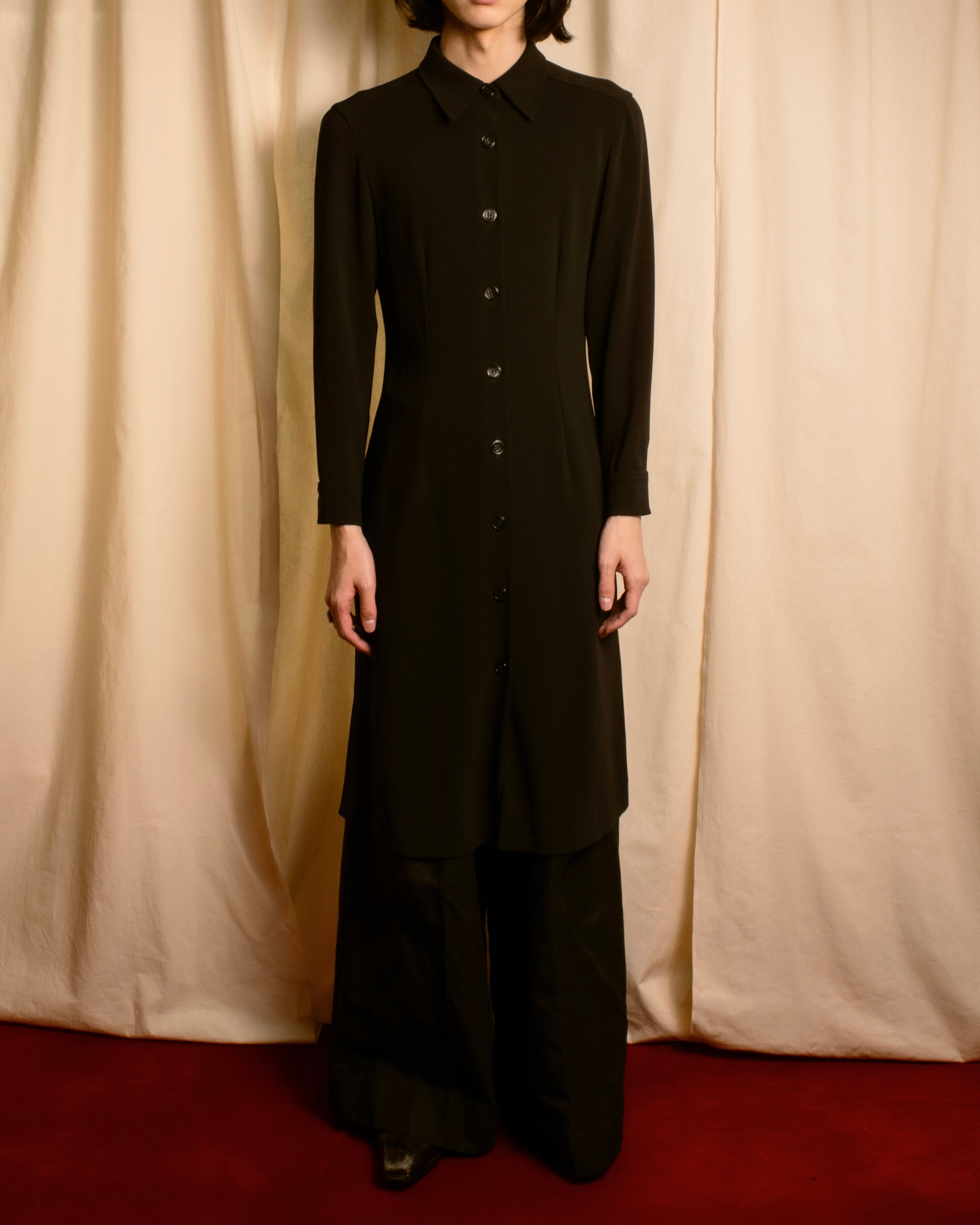 "Max Mara" 90's Refined design long shirt dress