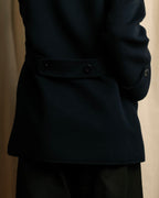 "VALENTINO" Fur collar double-breasted wool coat