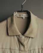 “Christian Dior” 90’s Gathered fly-front jersey blouse