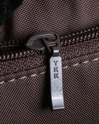 "GIVENCHY MAROQUINERIE" Trapezoidal brown leather one-handle bag