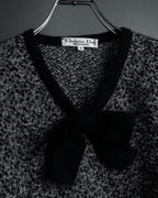 "Christian Dior PRETA PORTER"
Ribbon design mixed yarn knit pullover